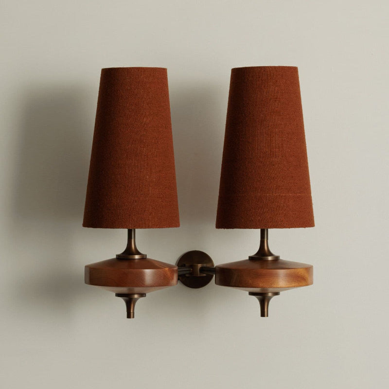 Nydorisra Vintage Vägglampa - 2 Armar Röd