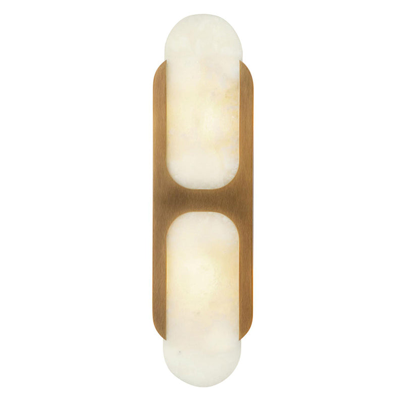 Lylaearis Alabaster Vägglampa - 25,5cm Mässing