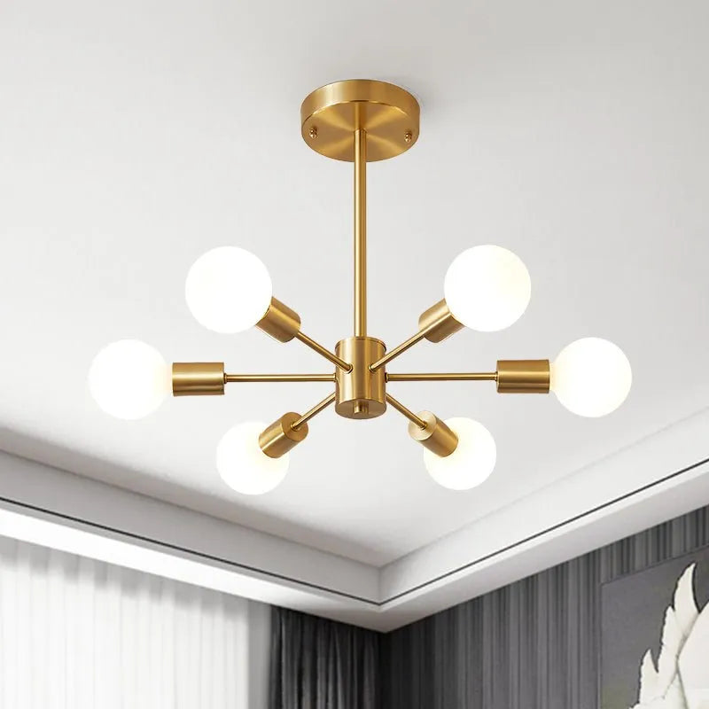 Blikuvo Mässing Sputnik-lampa