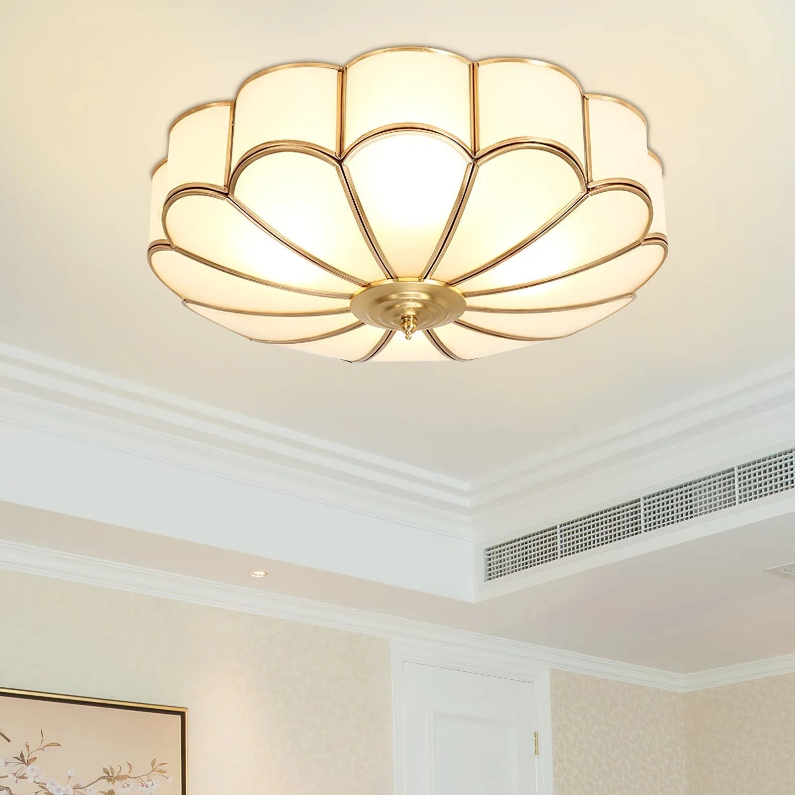 Viraean Mässing Blomma Taklampa