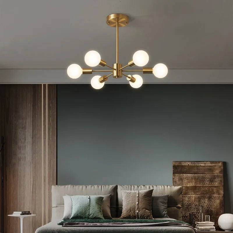 Blikuvo Mässing Sputnik-lampa