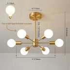 Blikuvo Mässing Sputnik-lampa