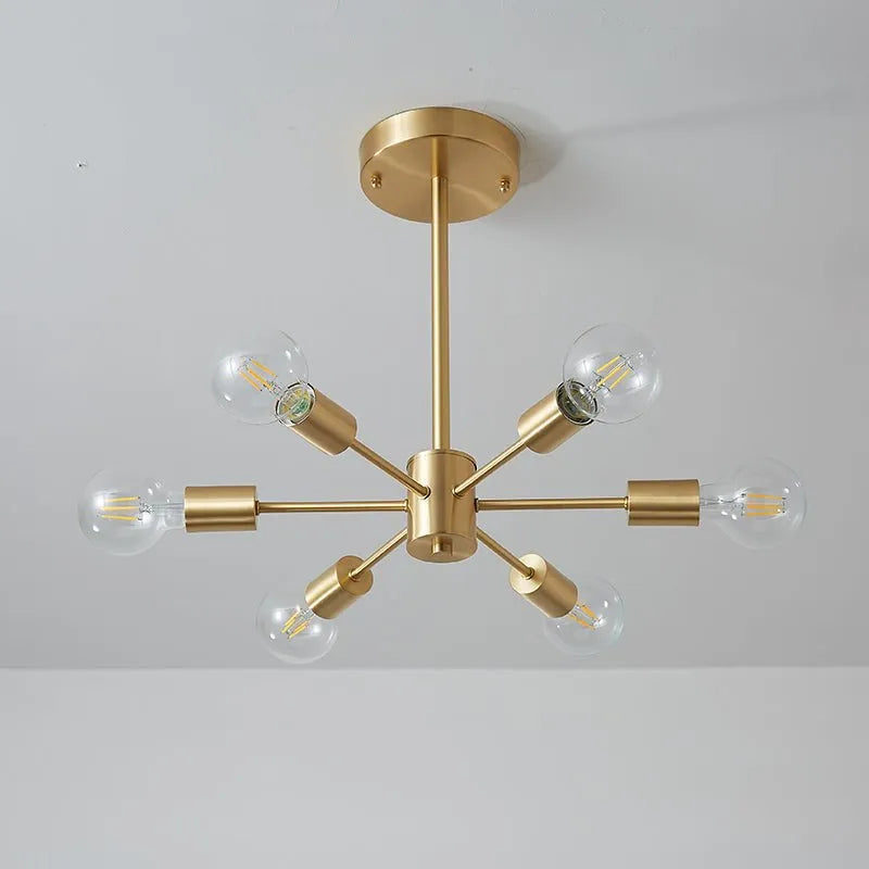 Blikuvo Mässing Sputnik-lampa