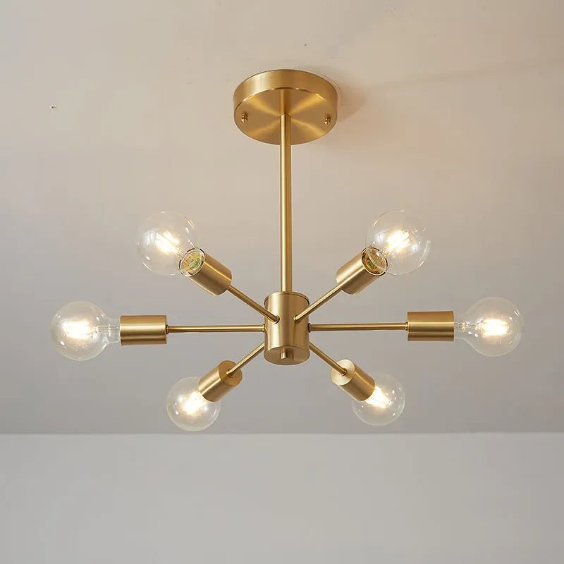 Blikuvo Mässing Sputnik-lampa